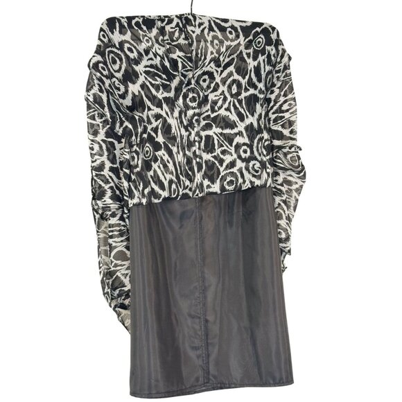 EVAN PICONE Sz 14 Womens Black White Floral Long Maxi A-Line Skirt Summer Boho - Picture 5 of 8